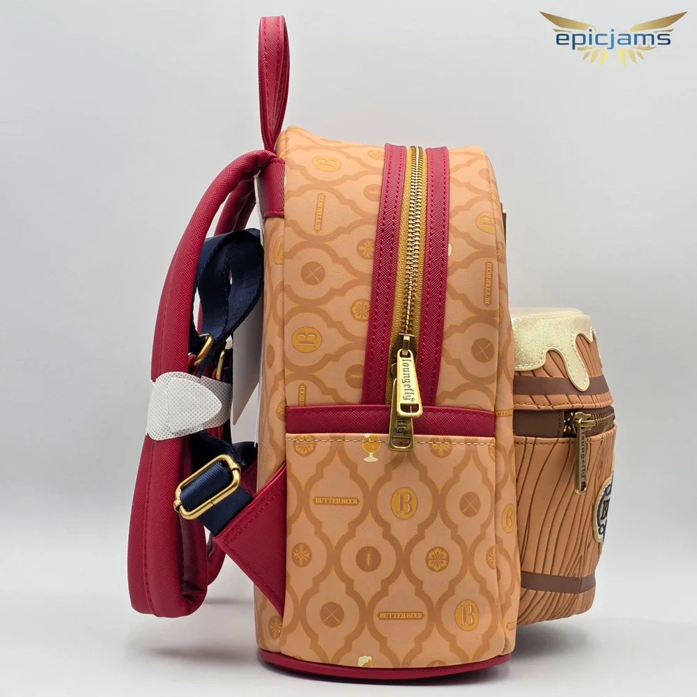 Loungefly Exclusive Harry Potter Butterbeer Figural Brown Mini Backpack New